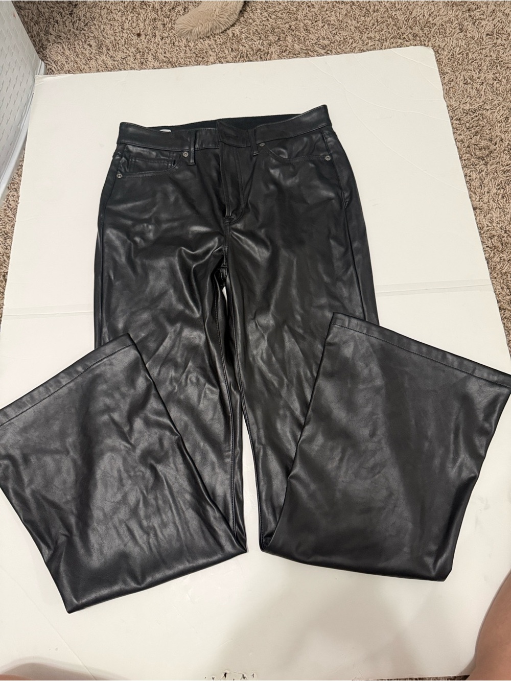 Gap Black Faux Leather Women’s Jeans - Classic High-Rise Fit